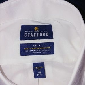 Stafford Shirts - Stafford Travel Dress Shirt 18 x 36 Stafford Shirts - Stafford Travel Dress Shirt 18 x 36